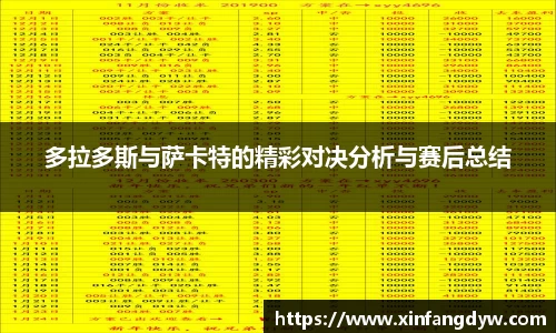 多拉多斯与萨卡特的精彩对决分析与赛后总结